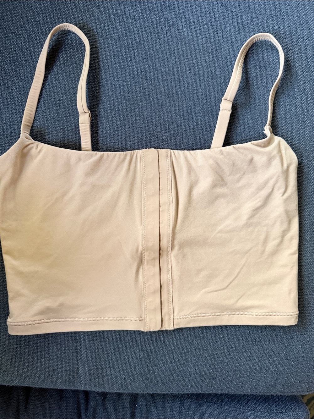 SKIMS clay Front-Closure Smooth Crop Bralette